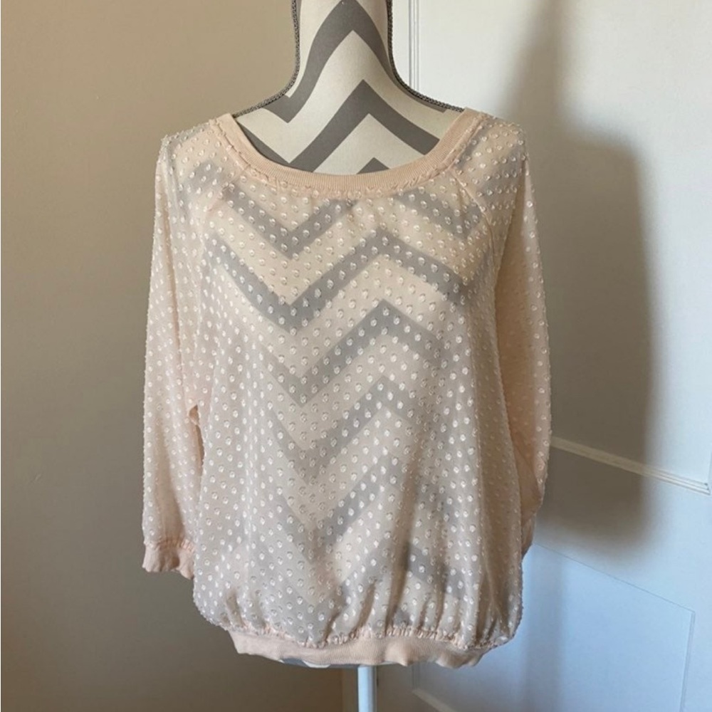 Forever 21 Sheer Polka Dot Blouse